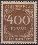 Germany 1922 Numbers 400 Mark Brown Scott 232